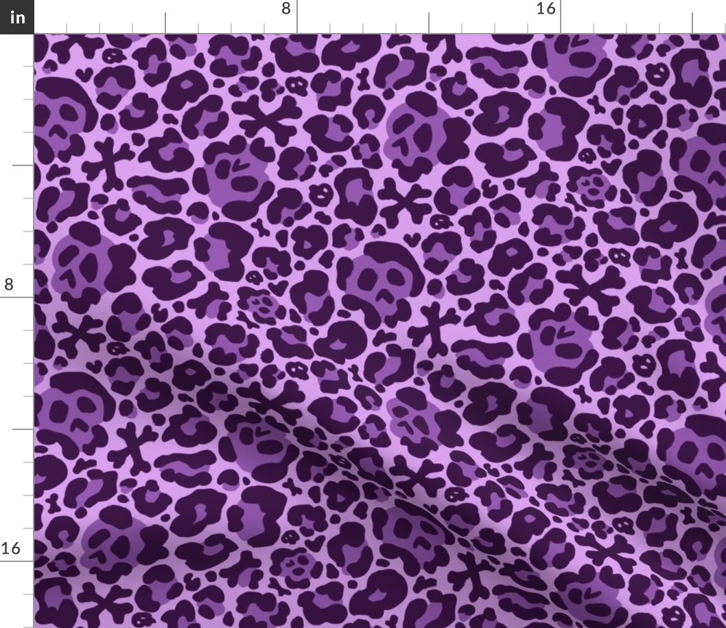 Skull Leopard Print - Purple