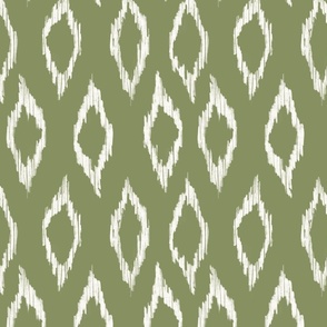 Sketchy Ikat Argyle Diamond - sage