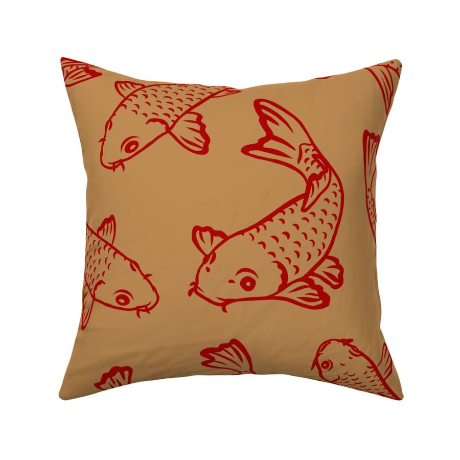 Koi Fish - Large - Gold Red