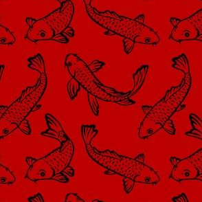 Koi Fish - Small - Red Black