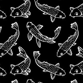 Koi Fish Art Fabric, Wallpaper And Home Decor | Spoonflower