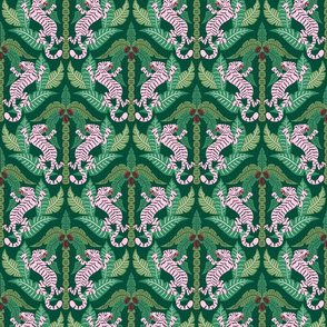 Tiger Damask/green pink/medium