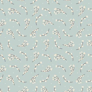  Willow twigs pattern. Easter pattern with willow