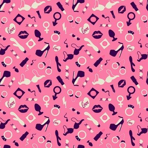 Adult toys seamless pattern