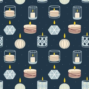  Scented burning candles pattern.