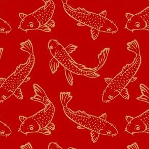 Koi Fish - Small - Red Gold