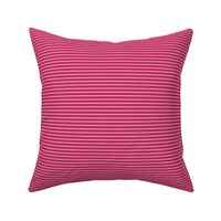 Small Raspberry Pin Stripe Pattern Horizontal in White