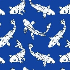 Koi Fish - Small - Blue White