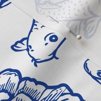 Koi Fish - Large - Chinoiserie Blue White