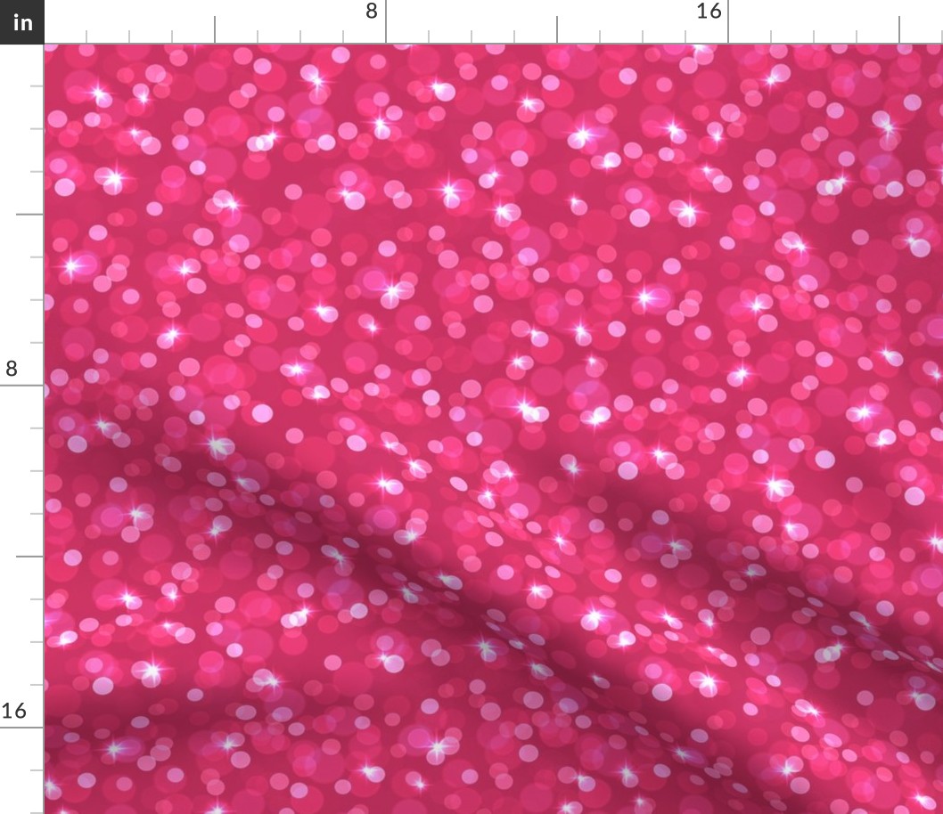 Sparkly Bokeh Pattern - Raspberry Color