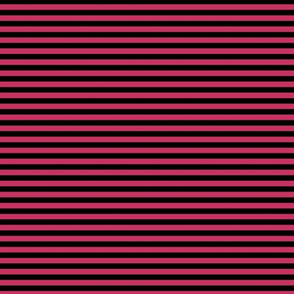 Small Raspberry Bengal Stripe Pattern Horizontal in Black