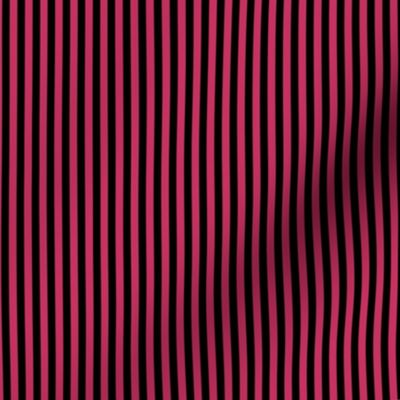 Small Raspberry Bengal Stripe Pattern Vertical in Black