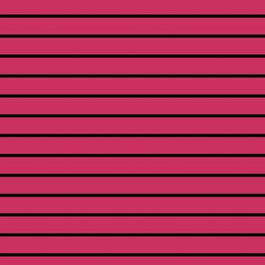 Raspberry Pin Stripe Pattern Horizontal in Black