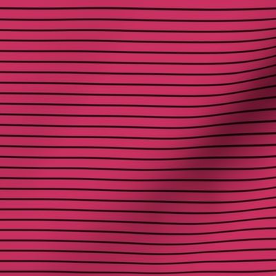 Small Raspberry Pin Stripe Pattern Horizontal in Black