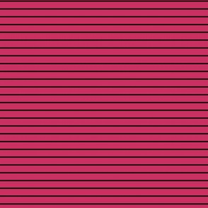 Small Raspberry Pin Stripe Pattern Horizontal in Black