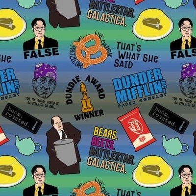 Dunder Mifflin Fabric, Wallpaper and Home Decor