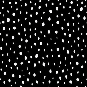 Brush stroke dots - black with white