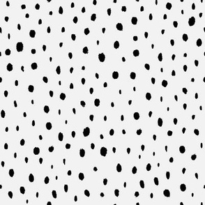 Brushed paint stroke dots - black on white