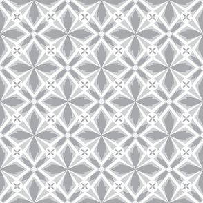 Botanical cross tile in grey