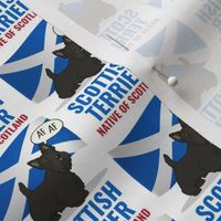 Scotland Flag Scottie Small White
