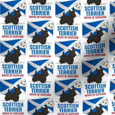 Scotland Flag Scottie Small White