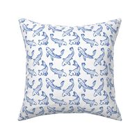 Koi Fish - Small - White Blue