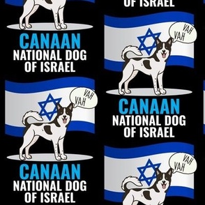 Canaan Dog Israel Flag MediumBlack