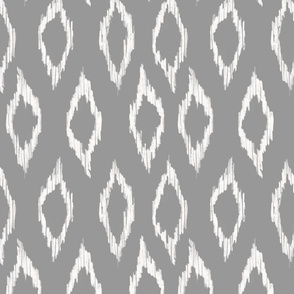 Sketchy Ikat Argyle Diamond - soft grey