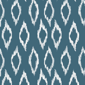 Sketchy Ikat Argyle diamond  - teal