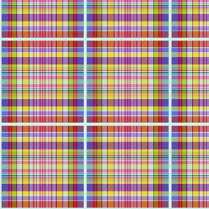 Paradise Plaid #1 - primary rainbow