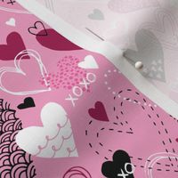 Hearts and Kisses (Pink)