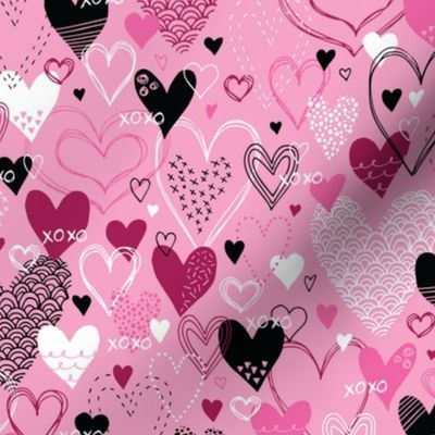 Hearts and Kisses (Pink)