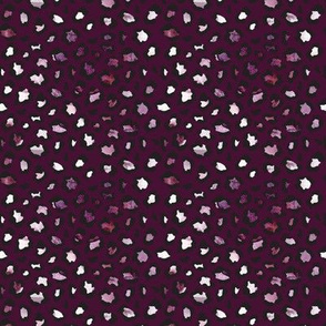 small leopard // berry watercolor on custom purple