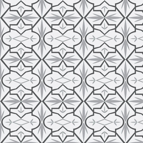 Birdcage tile in dark  grey