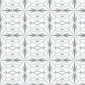 Birdcage tile in light grey