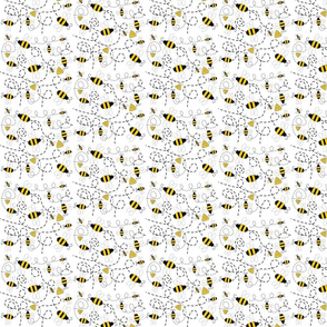 guinea_hen_fabric_3 bees