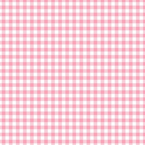 Pink and White Gingham - Medium Scale