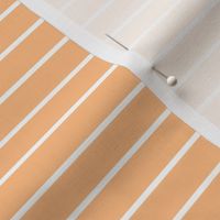 Orange Sherbet Pin Stripe Pattern Horizontal in White