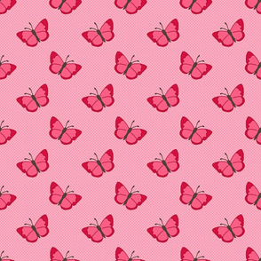 Large Scale Pink Butterflies