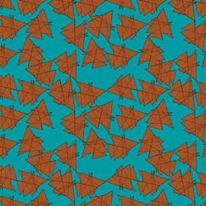 CONTINUOUS LINES TRIANGLES COLORS 2021 COPPER PEACOCK