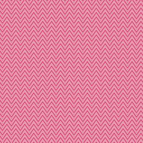 Small White Chevron on Bright Pink