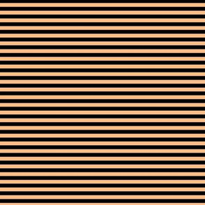 Small Orange Sherbet Bengal Stripe Pattern Horizontal in Black