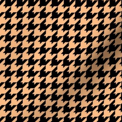 Houndstooth Pattern - Orange Sherbet and Black