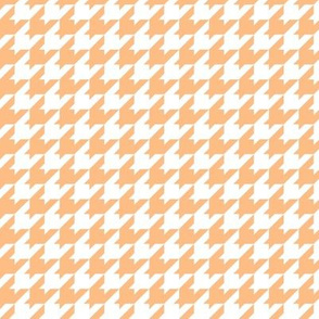Houndstooth Pattern - Orange Sherbet and White