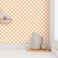 Checker Pattern - Orange Sherbet and White