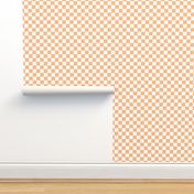 Checker Pattern - Orange Sherbet and White