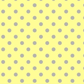 Dotty: Yellow & Gray Polka Dot, Yellow Polka Dotted 