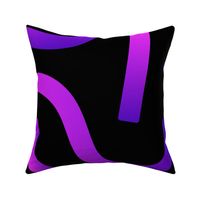 Abstract Neon geometry magenta, pink, violet and purple gradient on black 90s, y2k, M