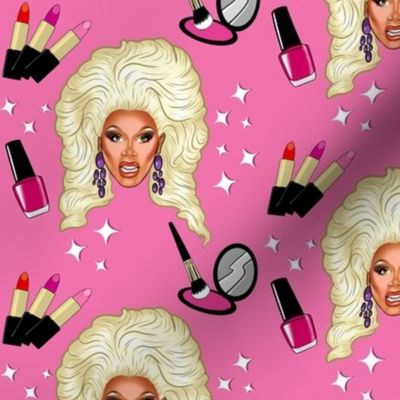 Rupaul face - dark pink