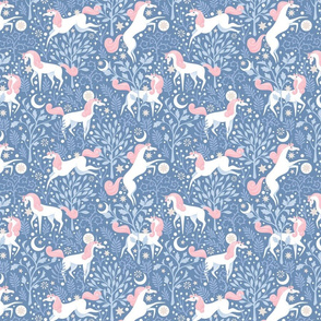 Pastel Blue Unicorn Forest | MEDIUM